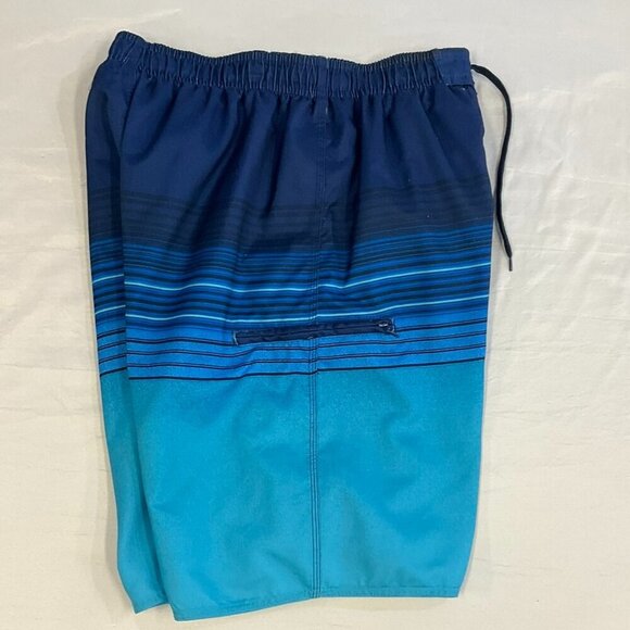 BURNSIDE Men's Size M Multi-Blue Colored Board Shorts Bathing Suit - Picture 3 of 9